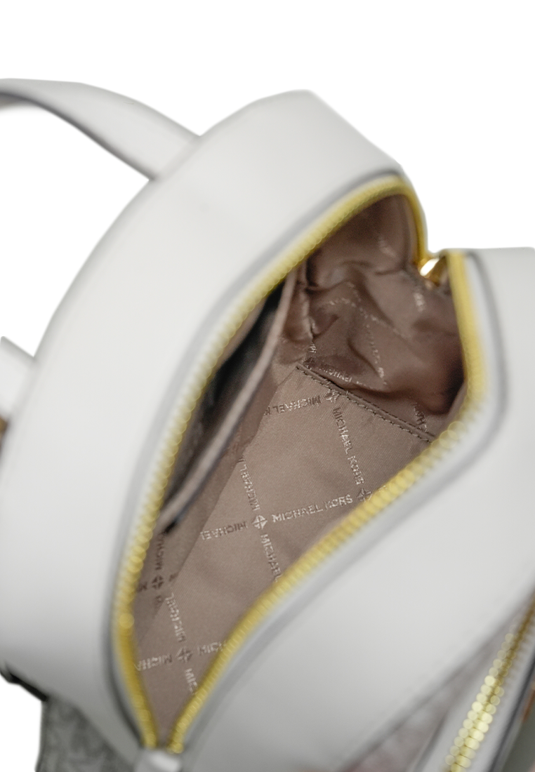Jaycee Mini Pebbled Leather Backpack Cream Multi