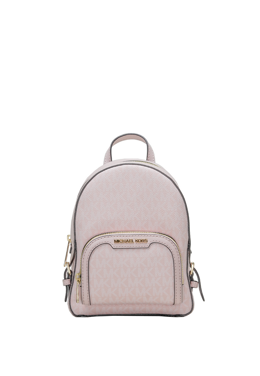 Jaycee Mini Pebbled Leather Backpack Powder Blush
