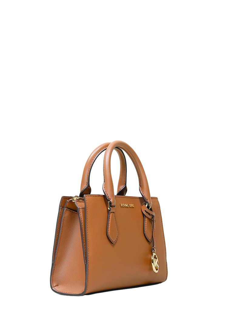 Sheila Small Faux Saffiano Leather Satchel Luggage