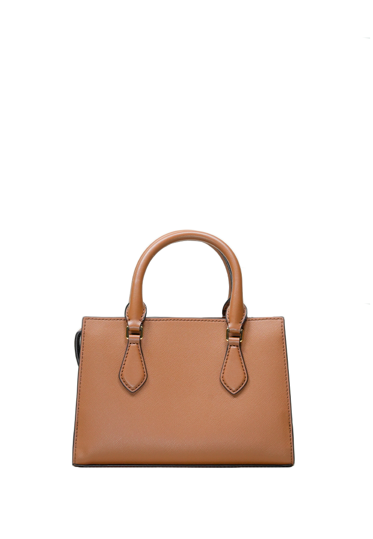 Sheila Small Faux Saffiano Leather Satchel Luggage