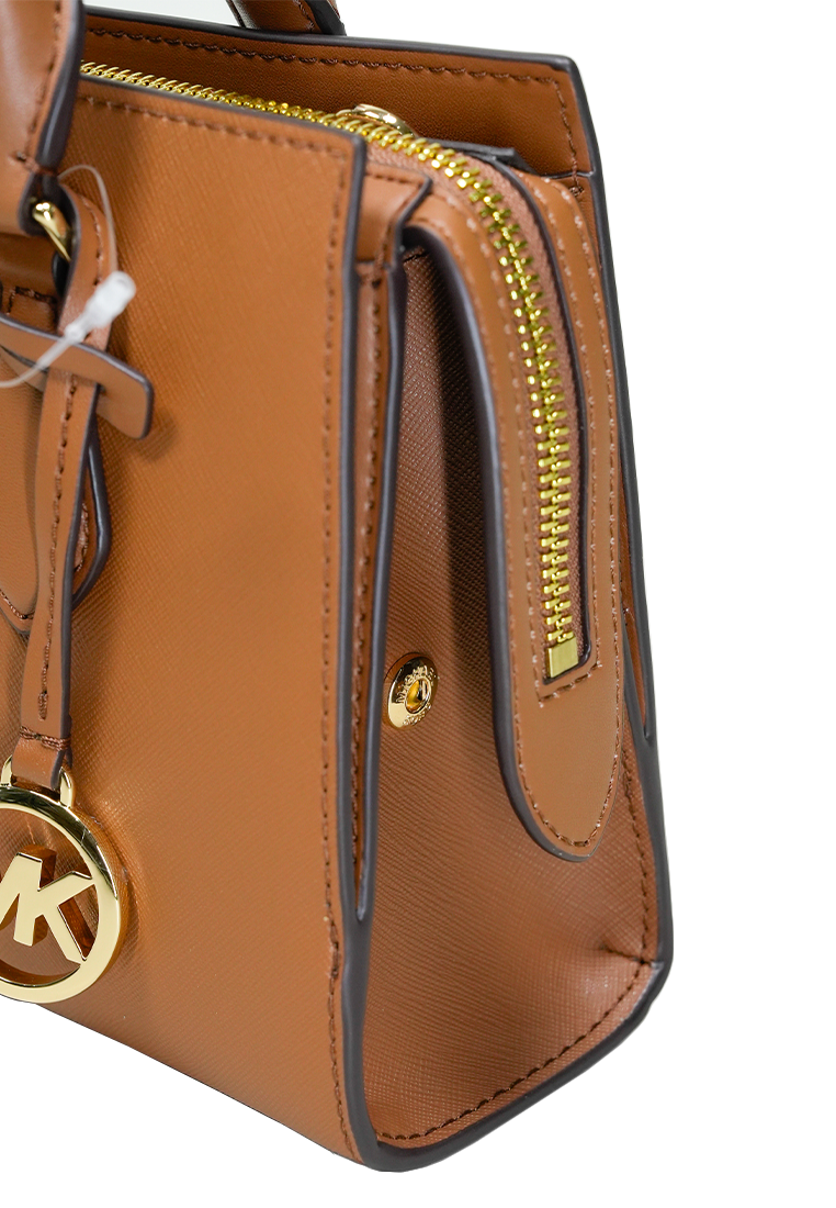 Sheila Small Faux Saffiano Leather Satchel Luggage
