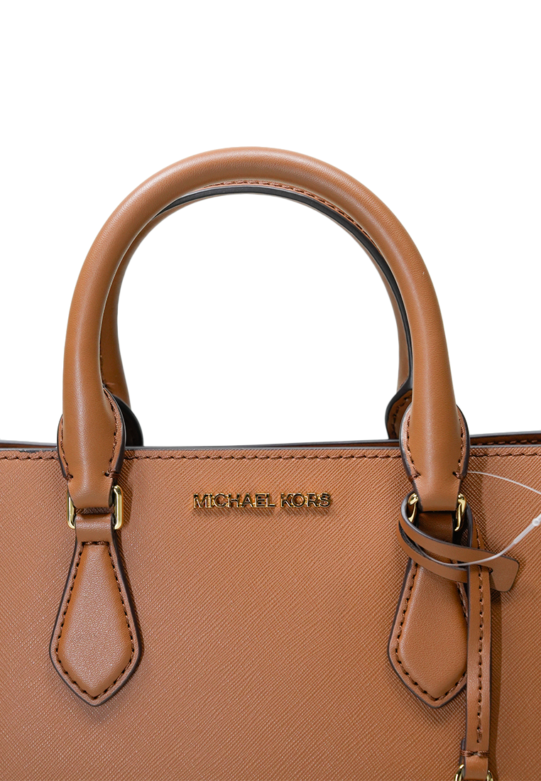 Sheila Small Faux Saffiano Leather Satchel Luggage