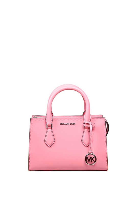 Sheila Small Faux Saffiano Leather Satchel Tea Rose