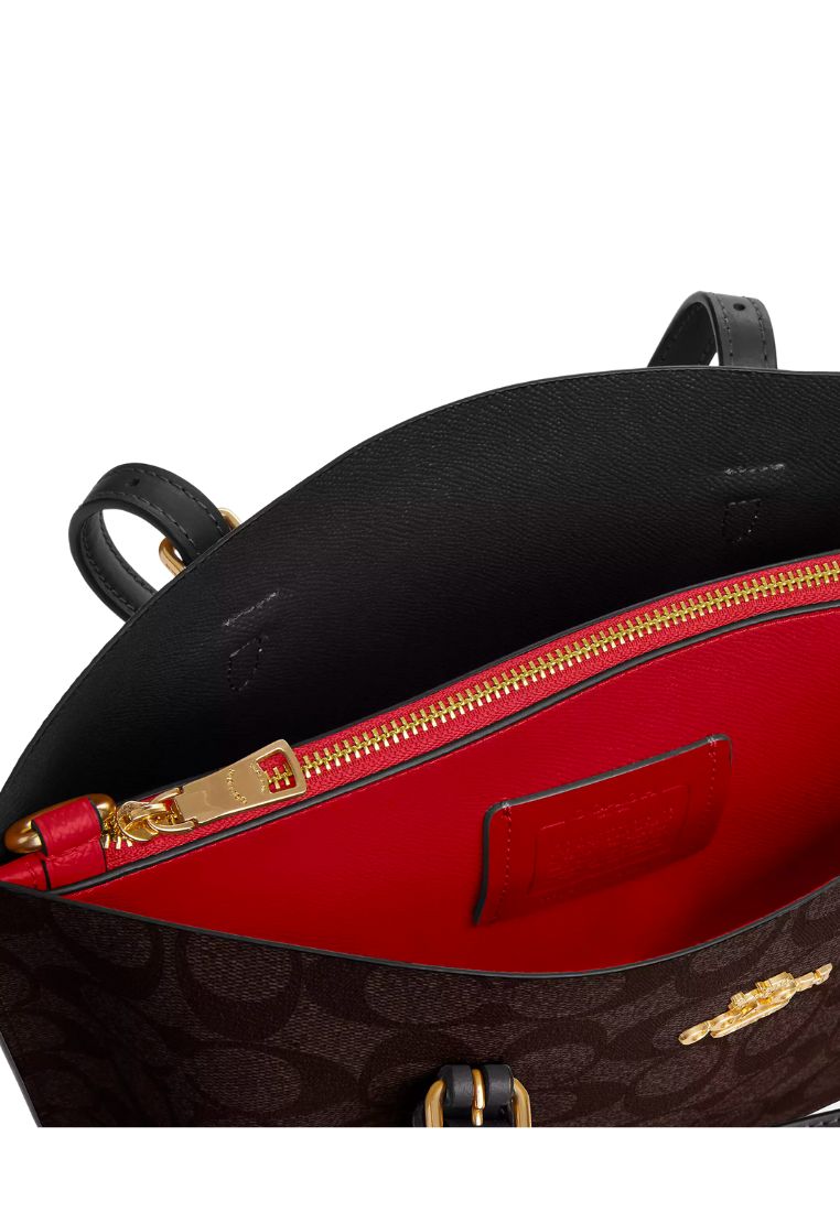 Mollie Tote 25 In Signature Canvas Brown Black