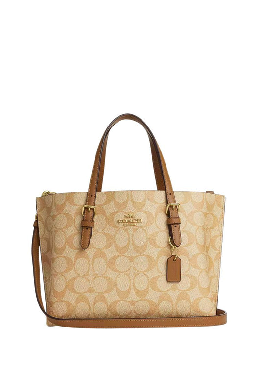 Mollie Tote 25 In Signature Canvas LT Saddle