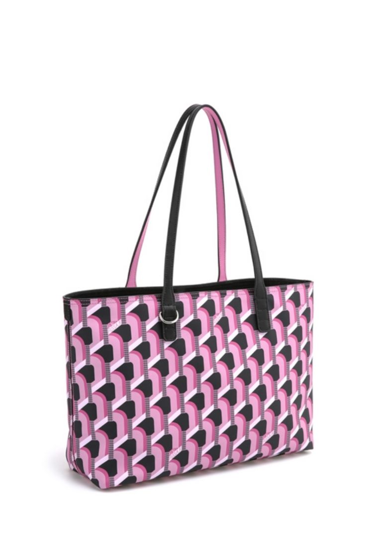 Monogram Shopper Pink Black