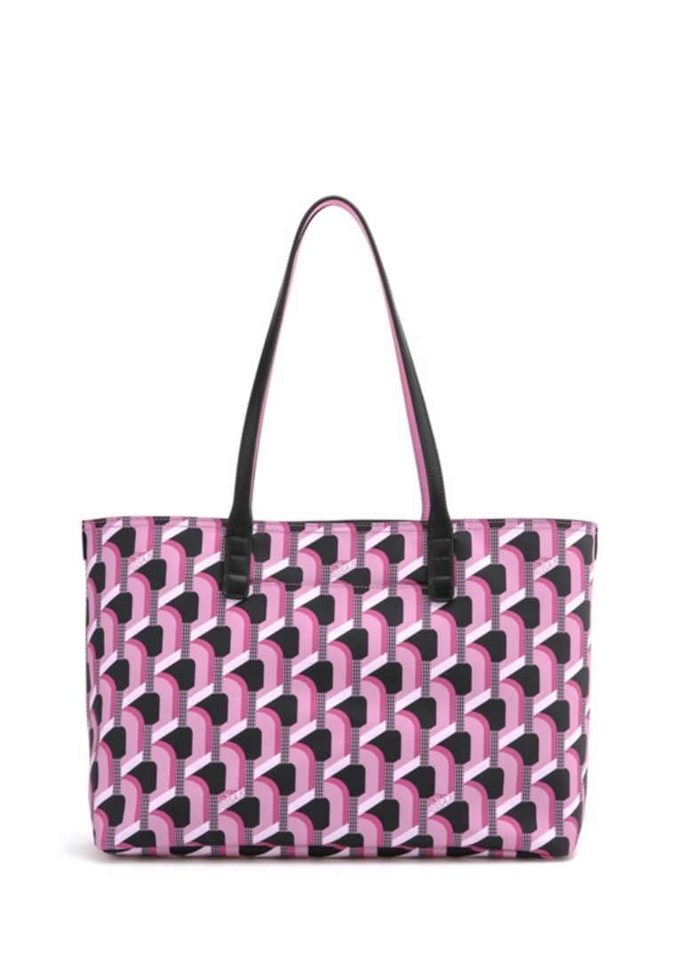 Monogram Shopper Pink Black