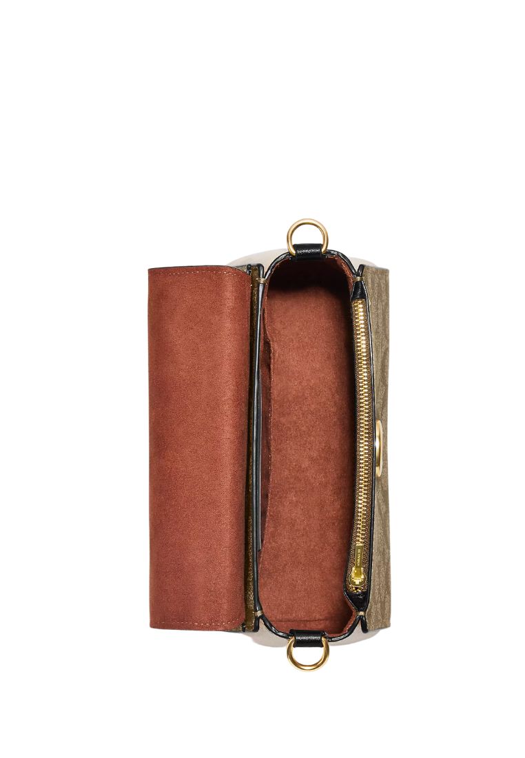 Morgan Top Handle Satchel In Colorblock Signature Canvas Khaki Multi