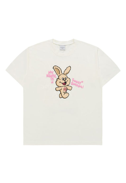 My Name is Fuzzy Rabbit Short Sleeve T-Shirt Cream