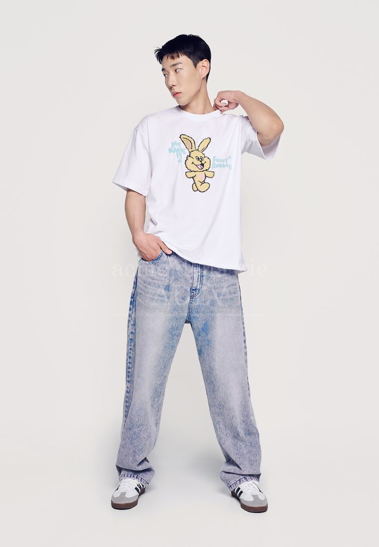 My Name is Fuzzy Rabbit Short Sleeve T-Shirt White