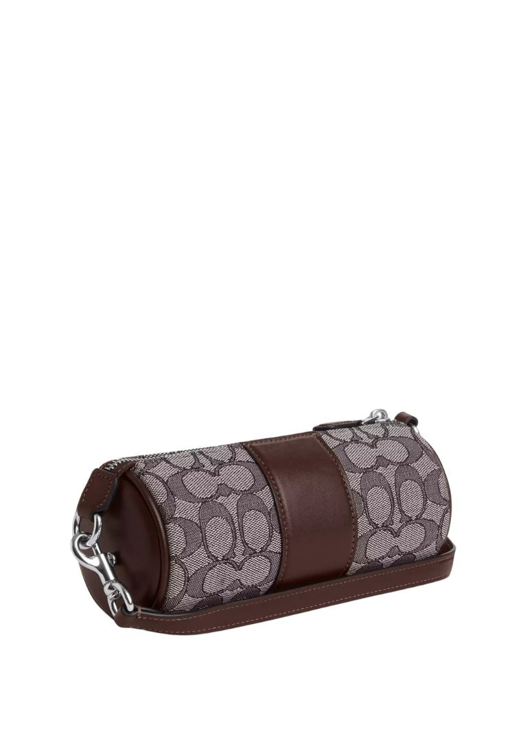 Nolita Barrel Bag In Signature Jacquard Oak Maple