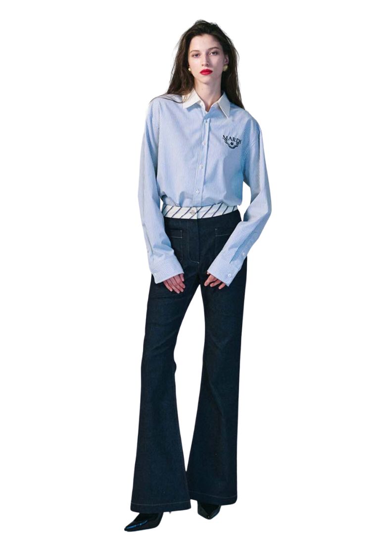 Oxford Shirt Stripe Alumni Classique Sky Navy