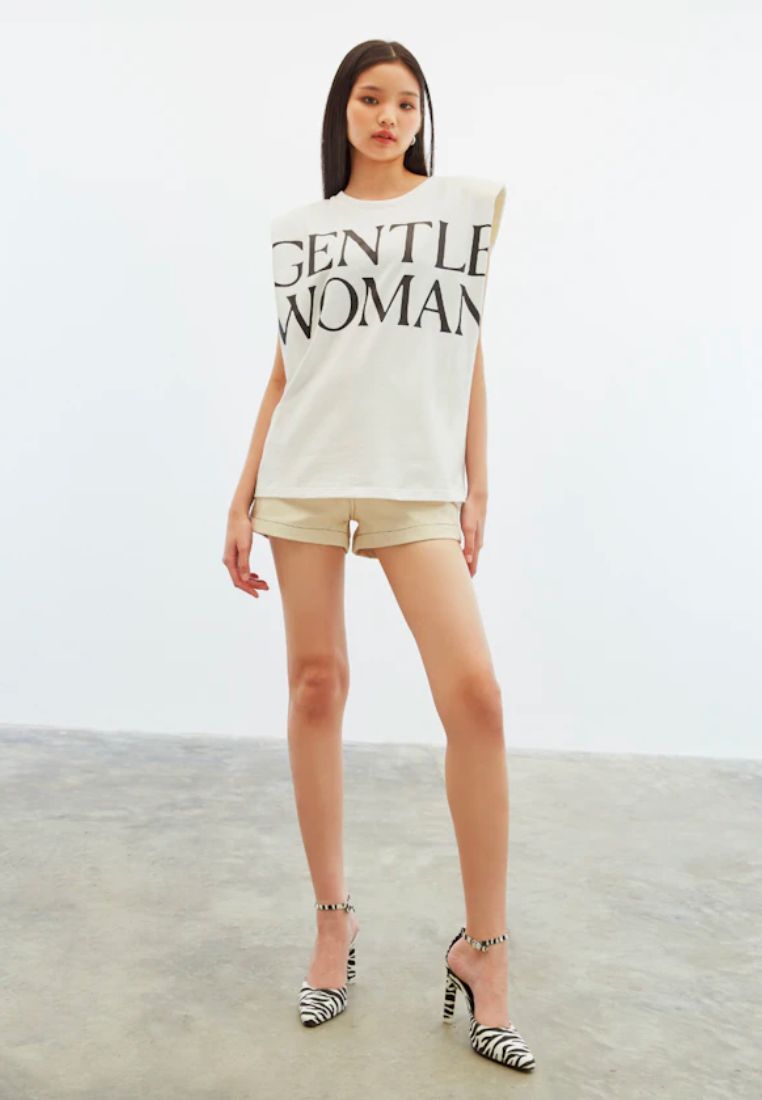 Padded Shoulder Top