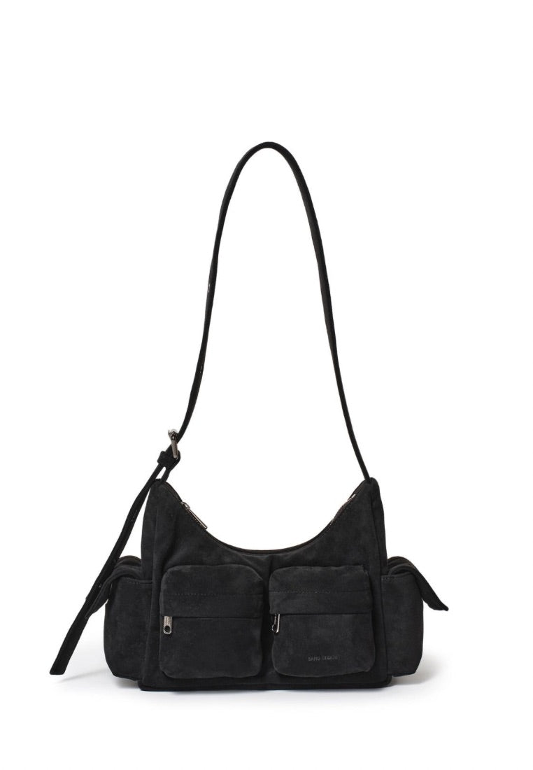 Pocket Mug Bag M Suede Black