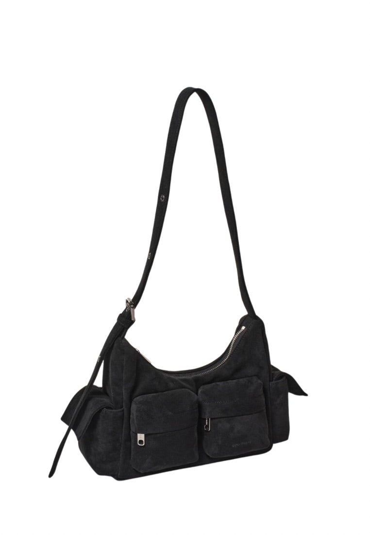 Pocket Mug Bag M Suede Black
