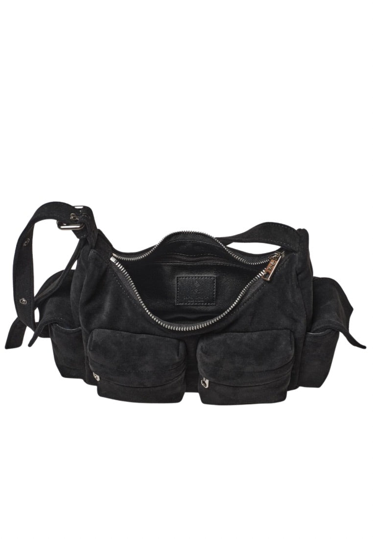 Pocket Mug Bag M Suede Black