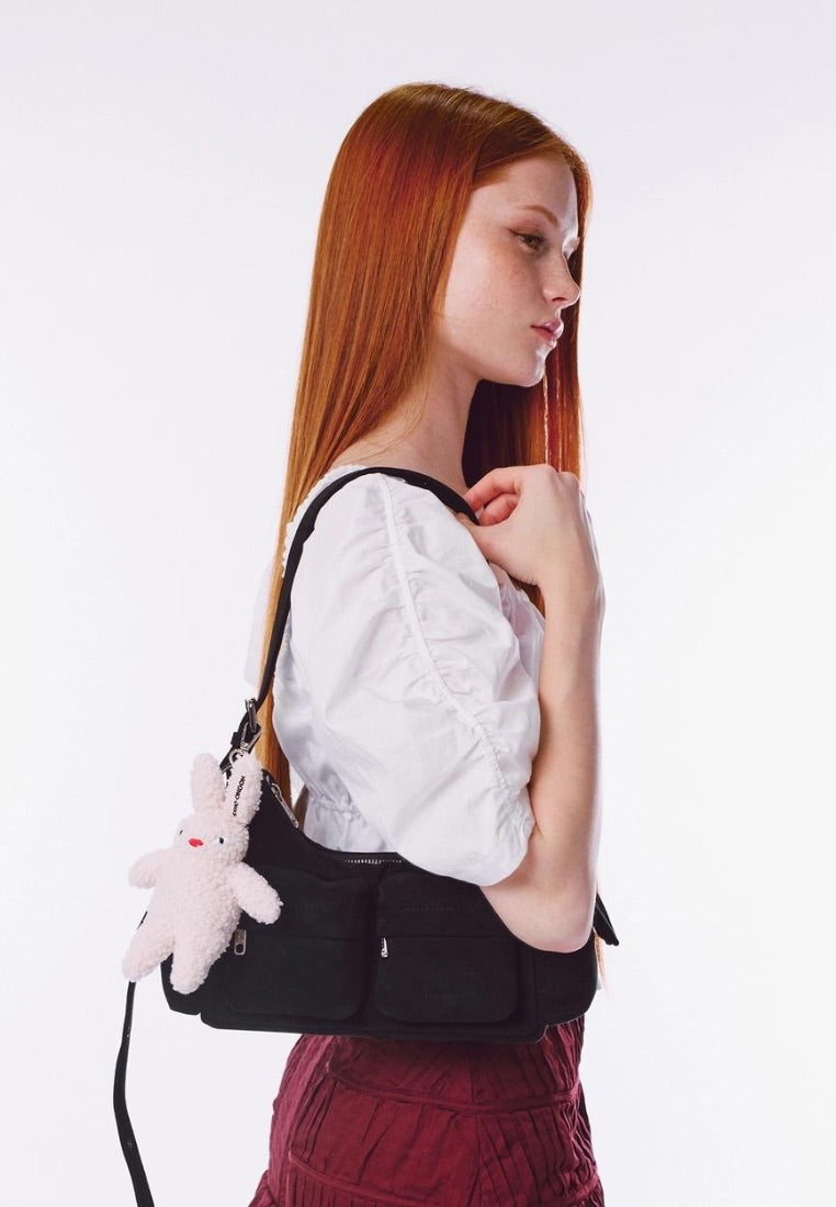 Pocket Mug Bag M Suede Black