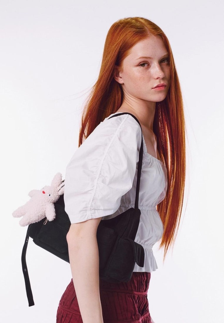 Pocket Mug Bag M Suede Black