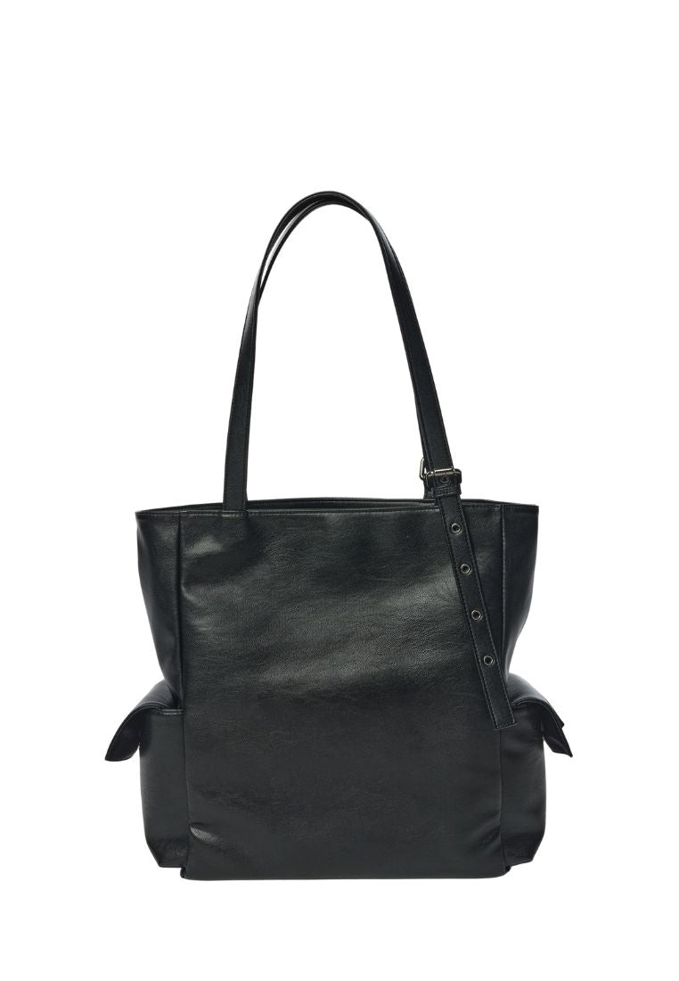 Pocket Shopper Bag L Nappa Black
