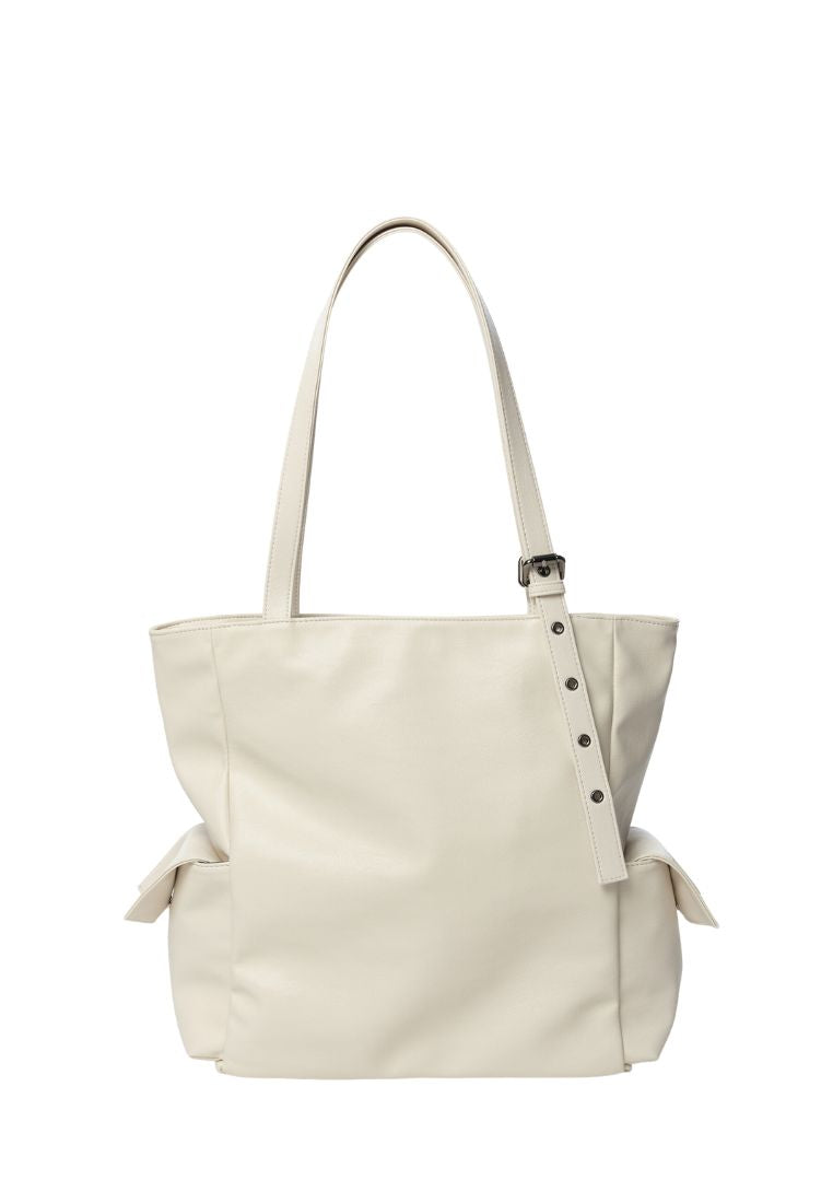 Pocket Shopper Bag L Nappa Ivory