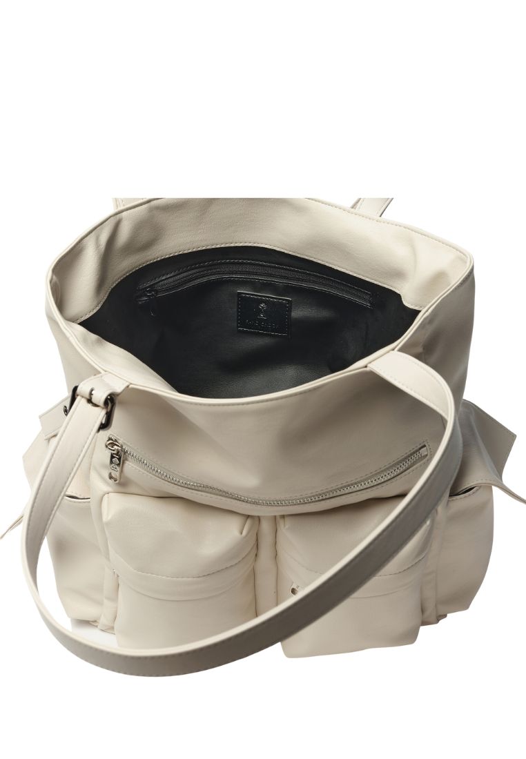 Pocket Shopper Bag L Nappa Ivory
