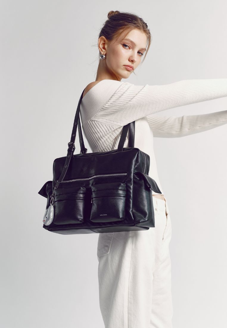 Pocket Utility Bag L Nappa Black