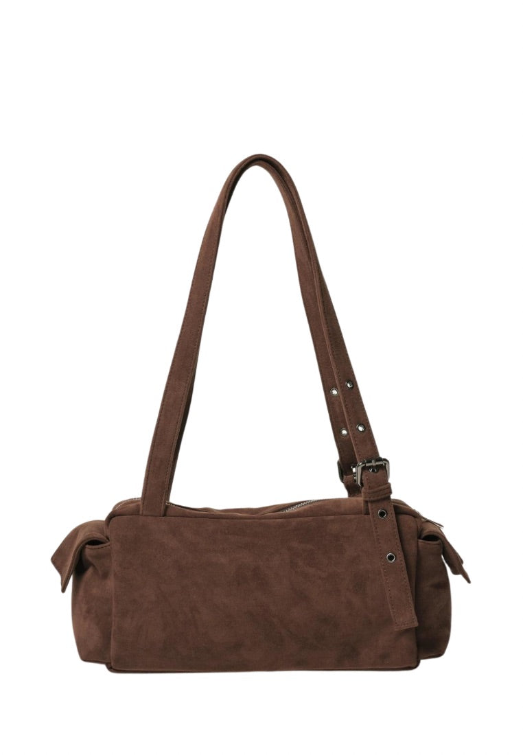 Pocket Utility Bag M Suede Brown