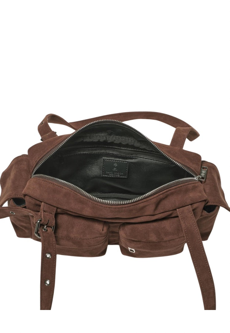 Pocket Utility Bag M Suede Brown