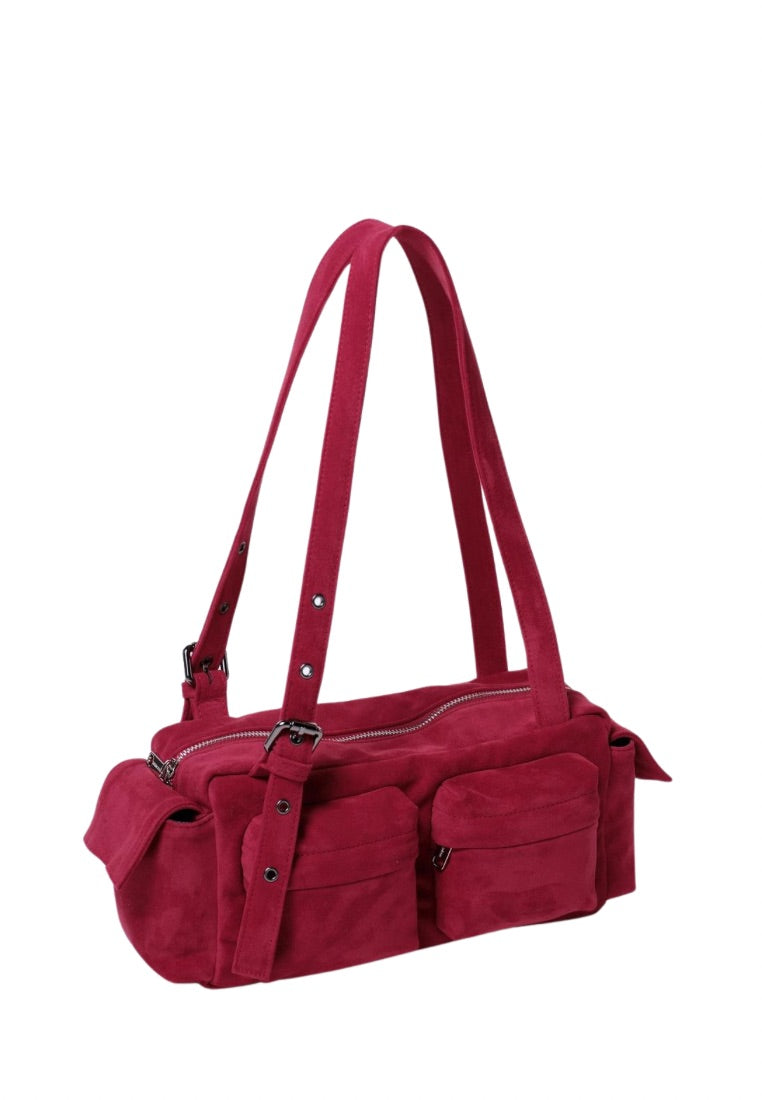 Pocket Utility Bag M Suede Red