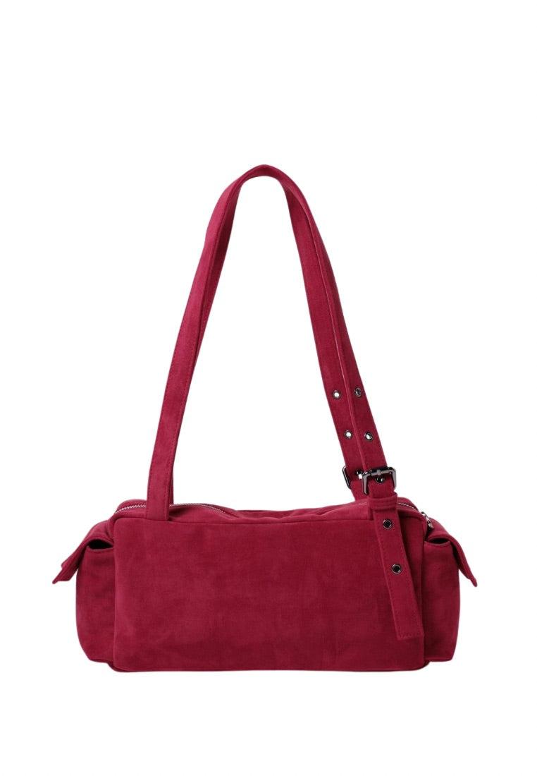 Pocket Utility Bag M Suede Red