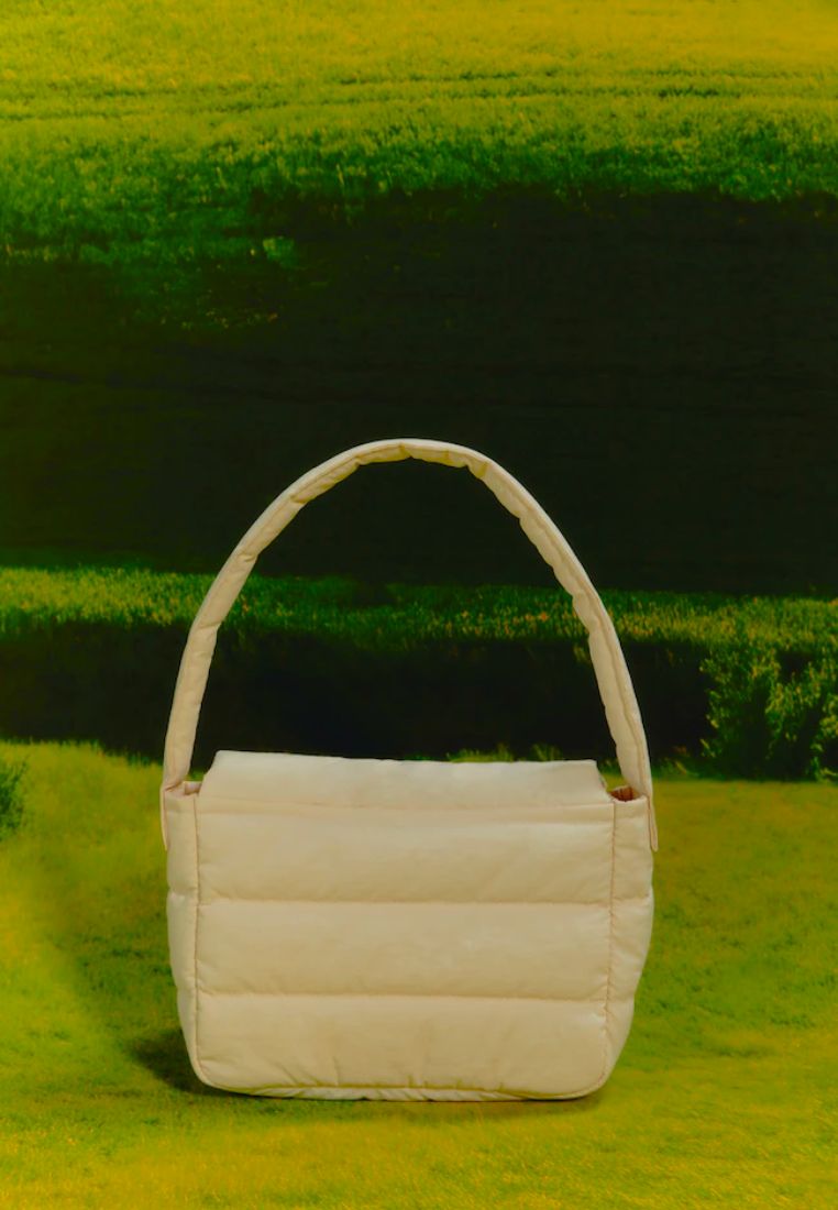 Puffer Shoulder Bag Cream