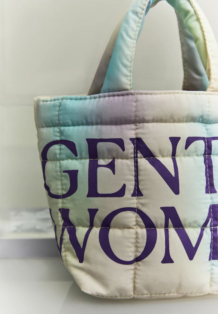 Purple Ombre Small Puffer Bag