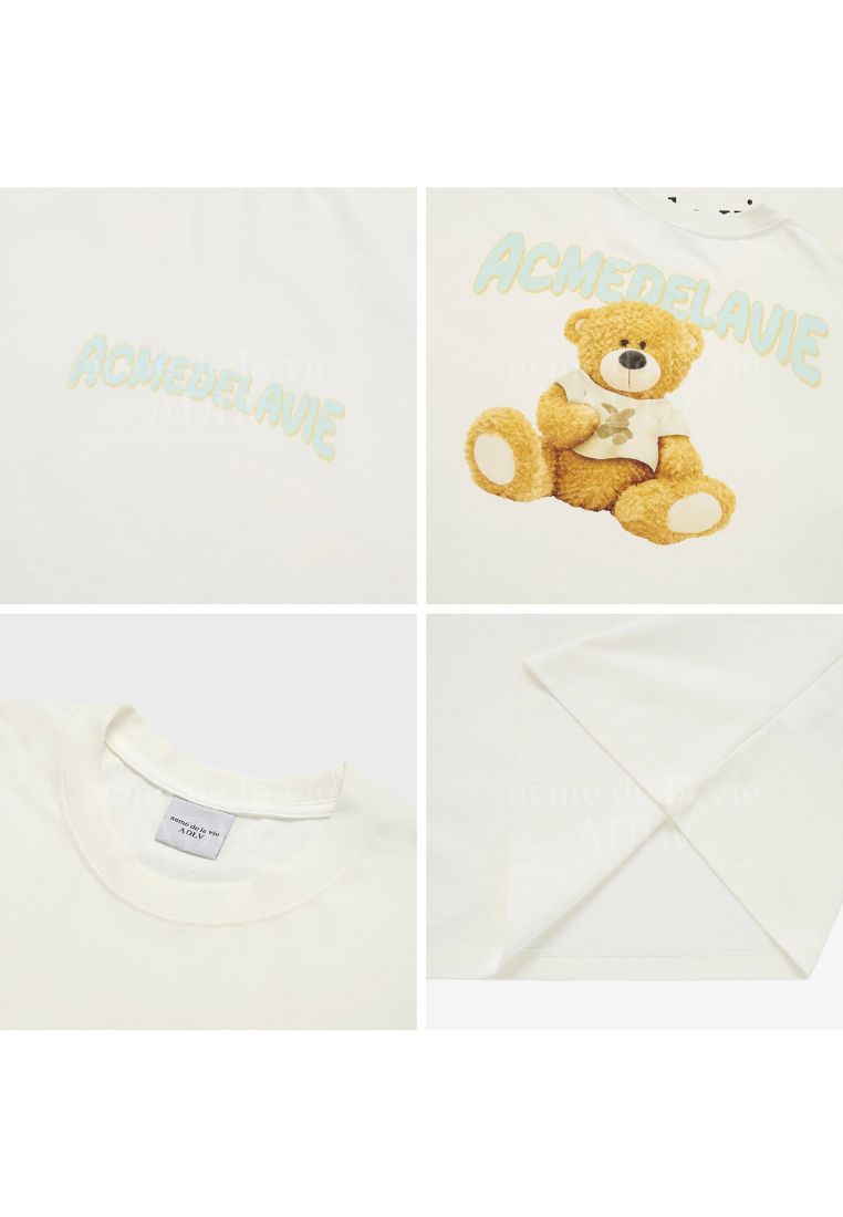 Rabbit T-Shirt Bear Short Sleeve T-Shirt Cream
