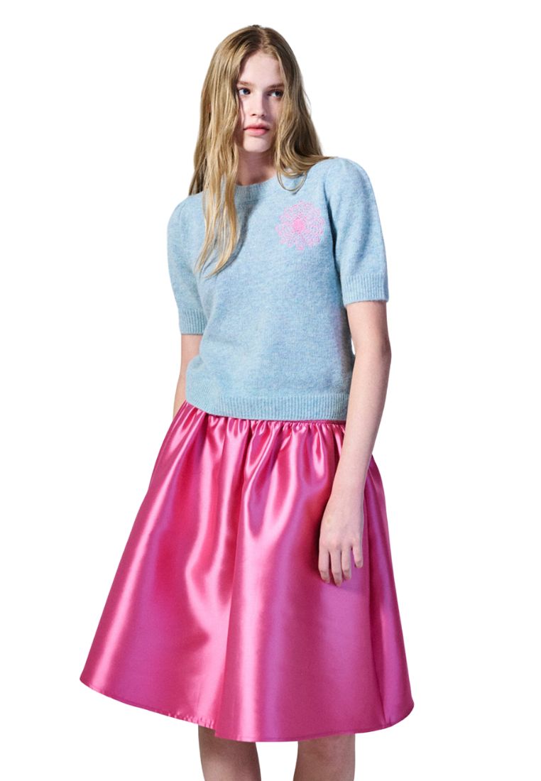 Raccoon Blended Top Short Sleeve Mint Pink