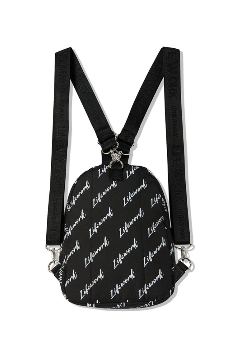 Radog Jacquard Webbing Mini Backpack Pattern Black