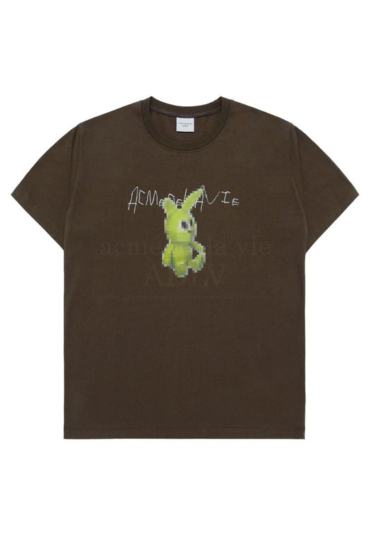 Retro Rabbit Short Sleeve T-Shirt Brown