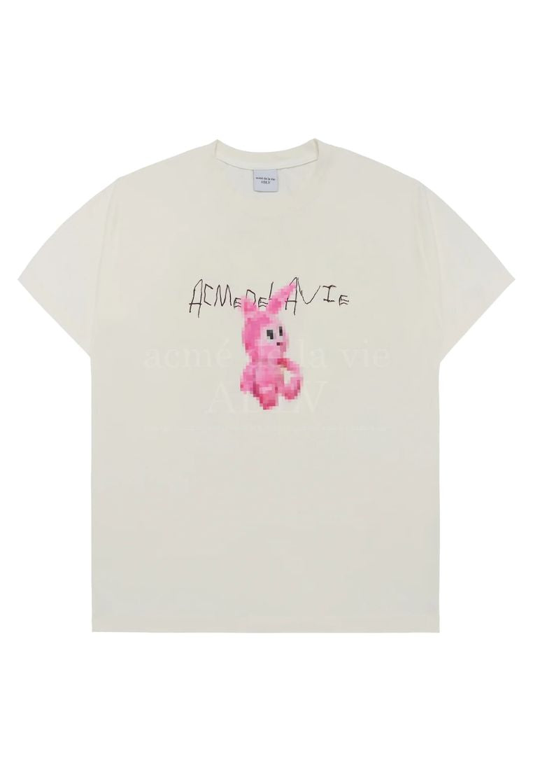 Retro Rabbit Short Sleeve T-Shirt Cream