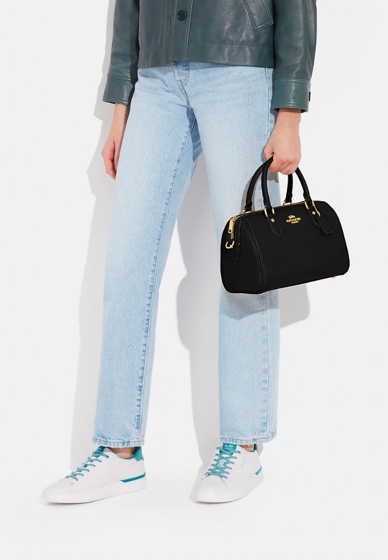 Rowan Satchel Gold Black