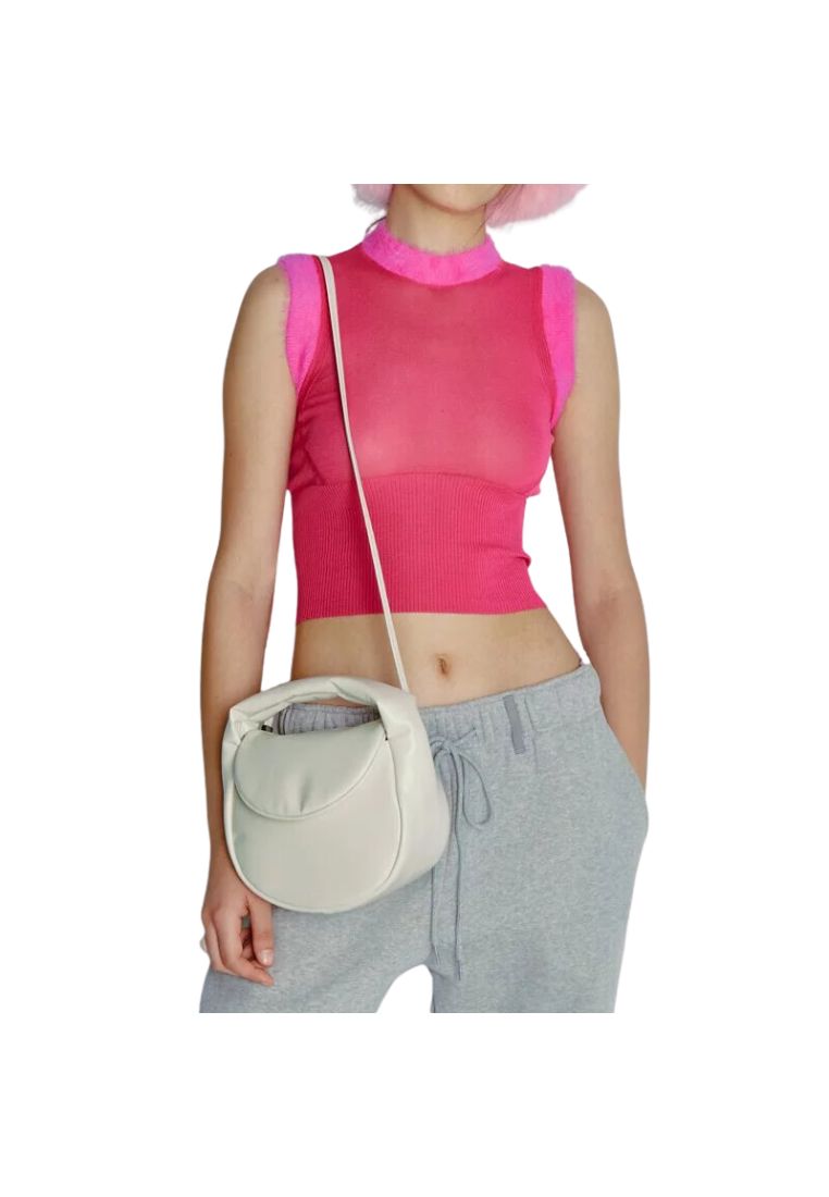 Flap Mug Bag S Crinkle Cream