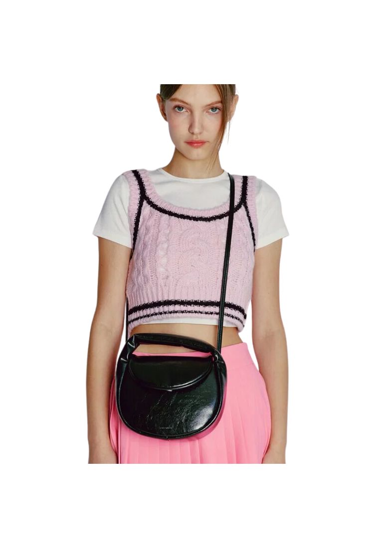 Flap Mug Bag S Crinkle Black