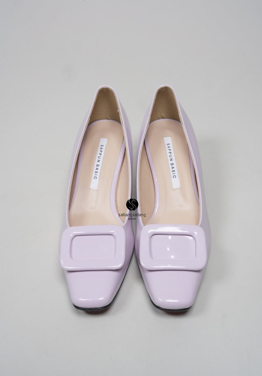 Proning Square Middle Heels LAVENDER