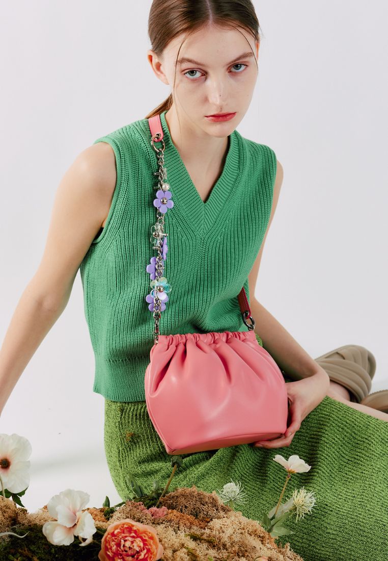 Shoulder Egg Bag S Lambskin Magenta