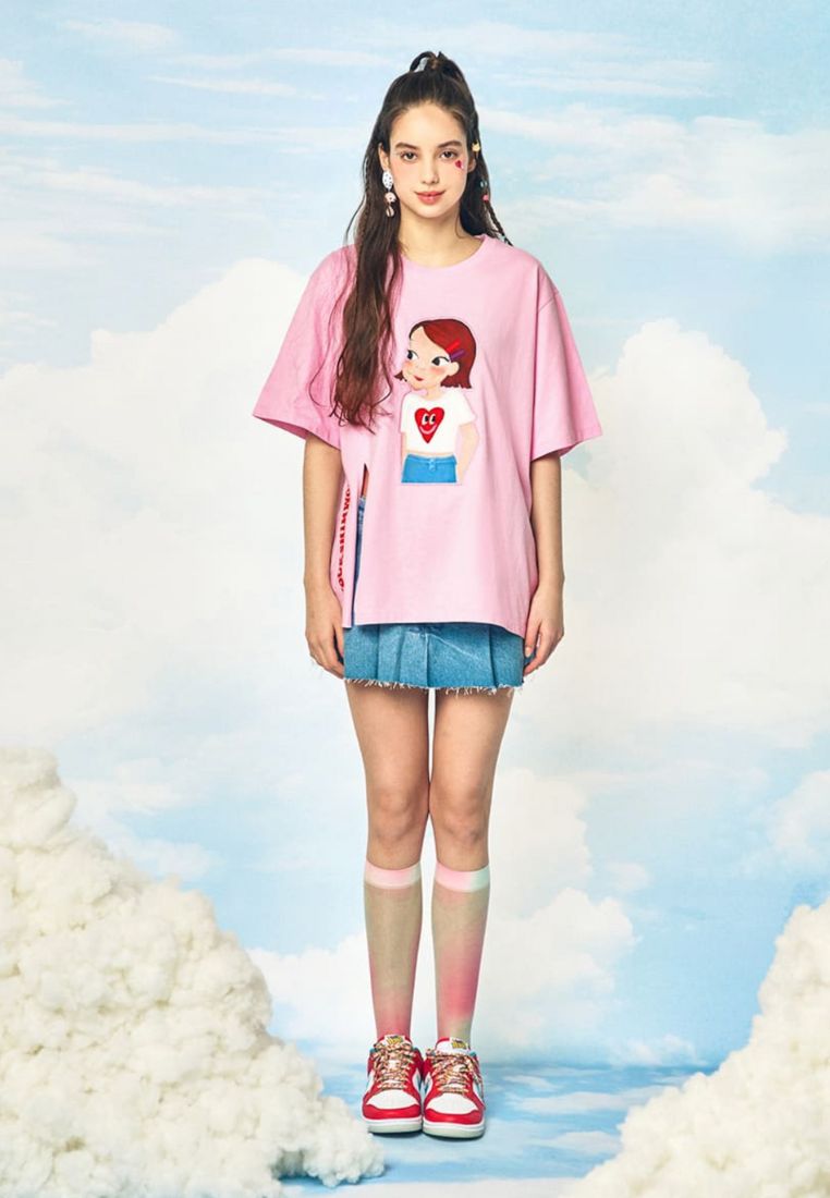 Side Slit T-Shirt F Ria