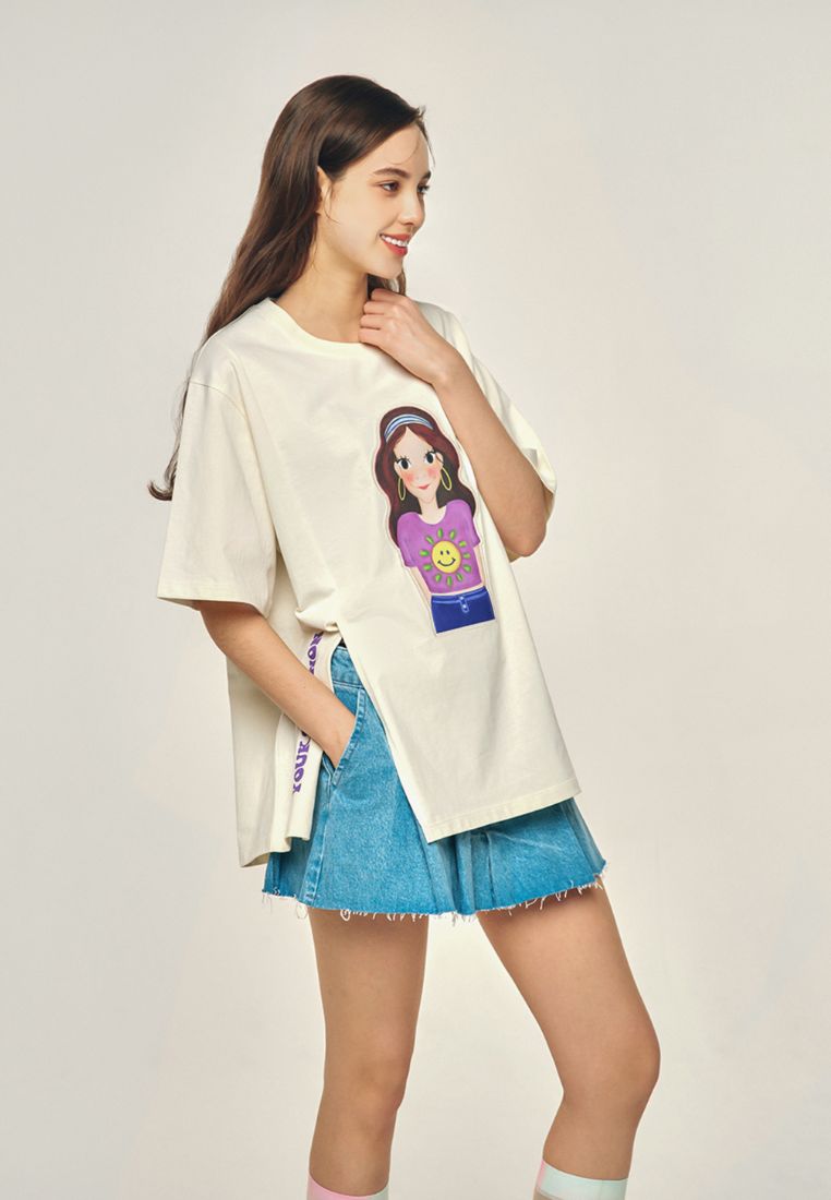 Side Slit T-Shirt Luna