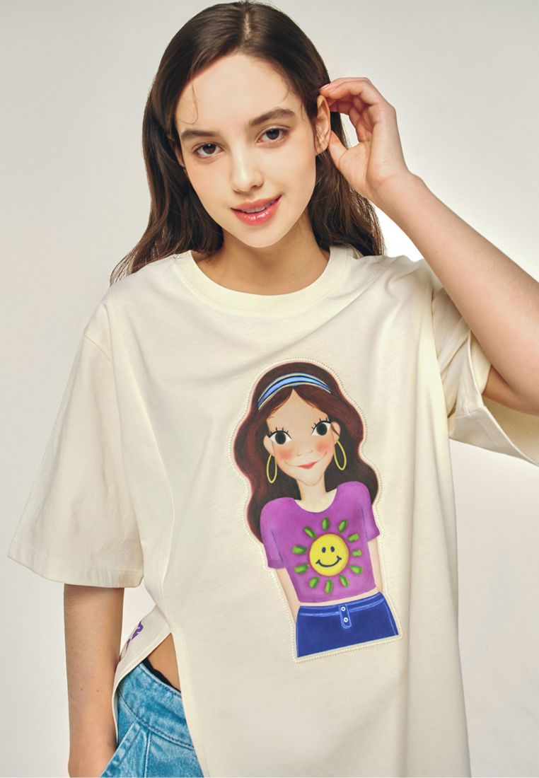 Side Slit T-Shirt Luna