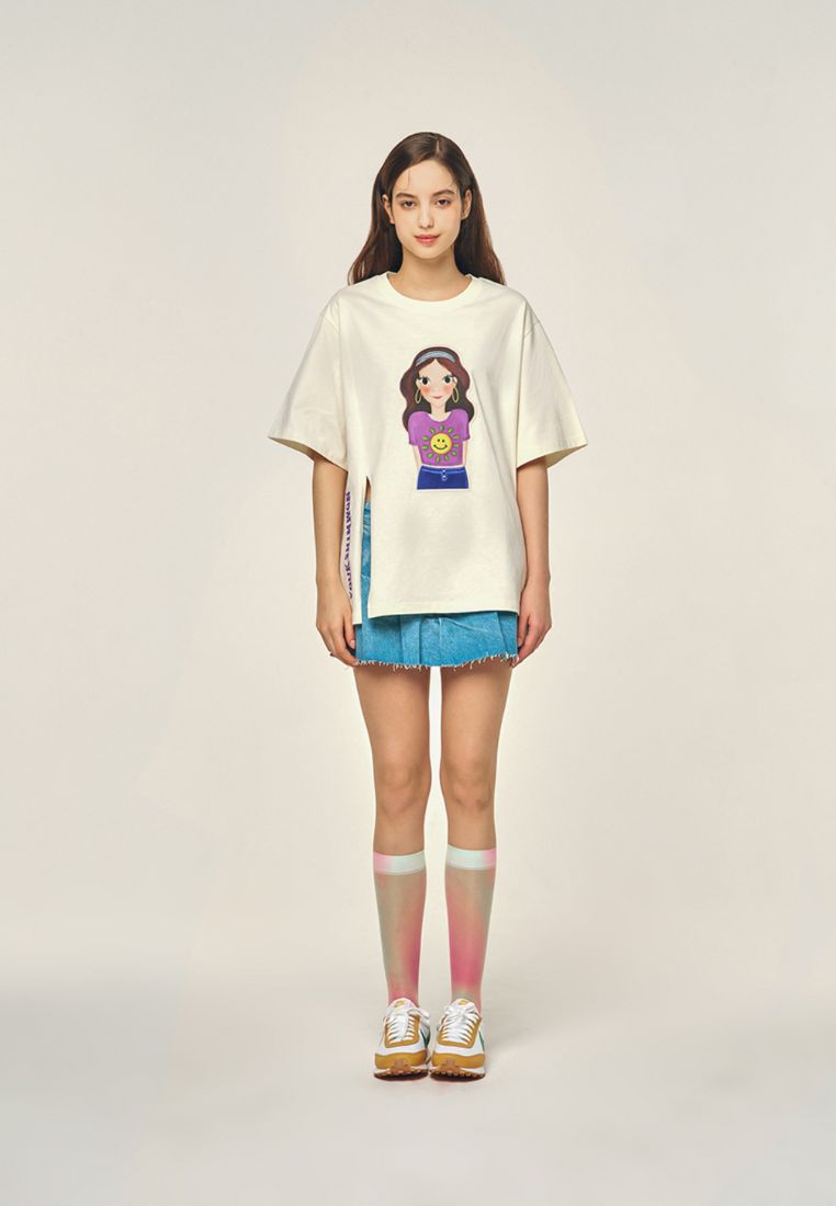 Side Slit T-Shirt Luna