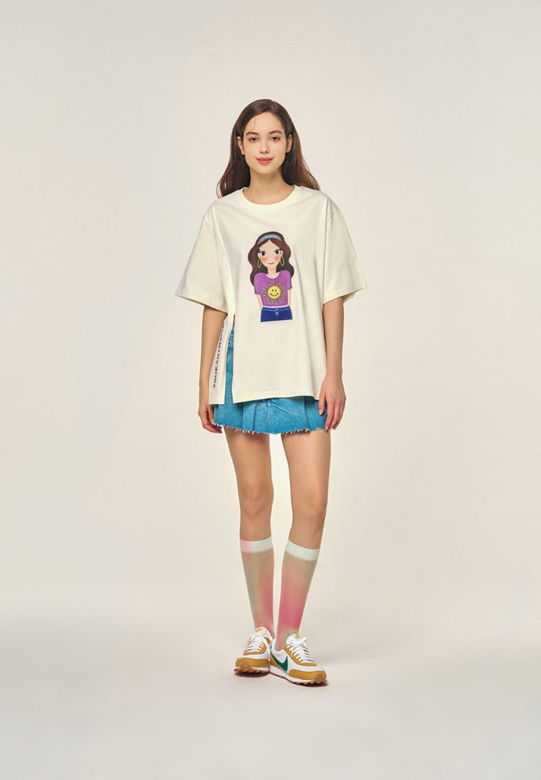 Side Slit T-Shirt Luna