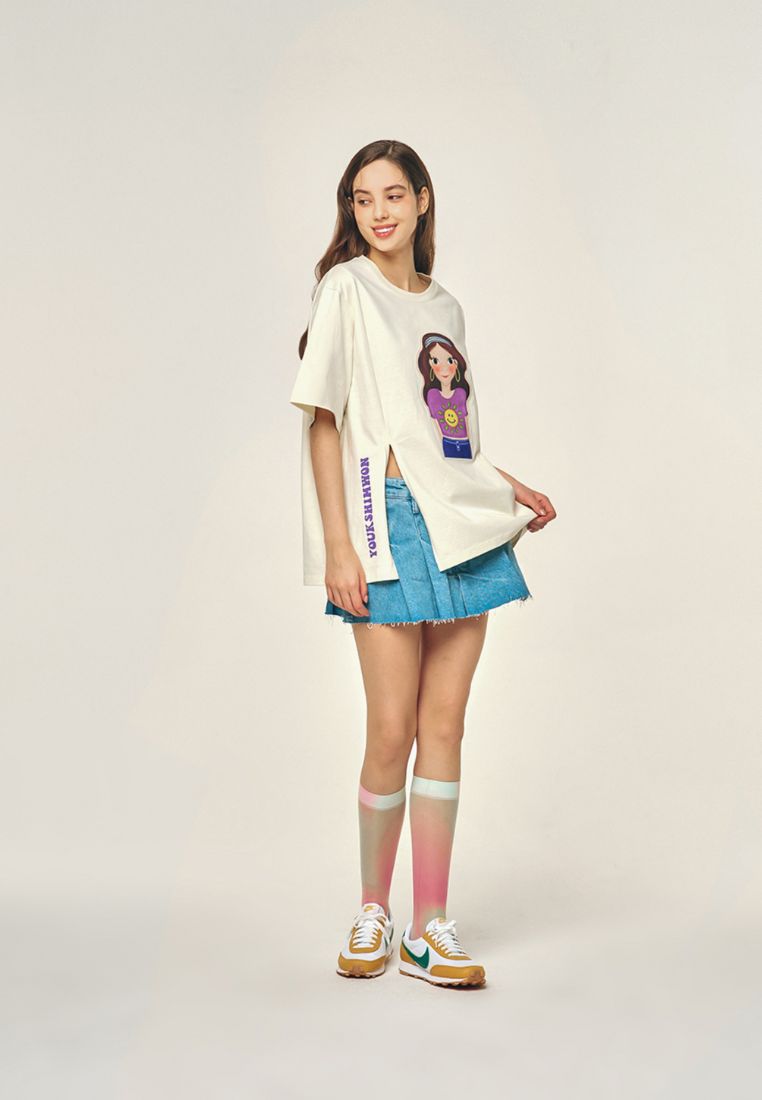 Side Slit T-Shirt Luna