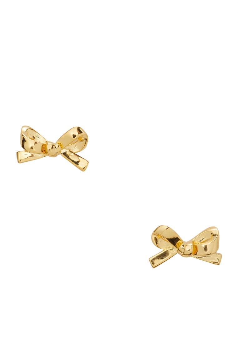 Skinny Mini Bow Studs Gold