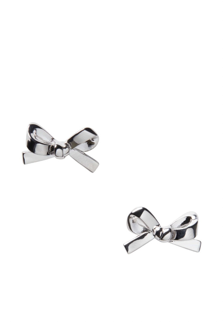 Skinny Mini Bow Studs Silver